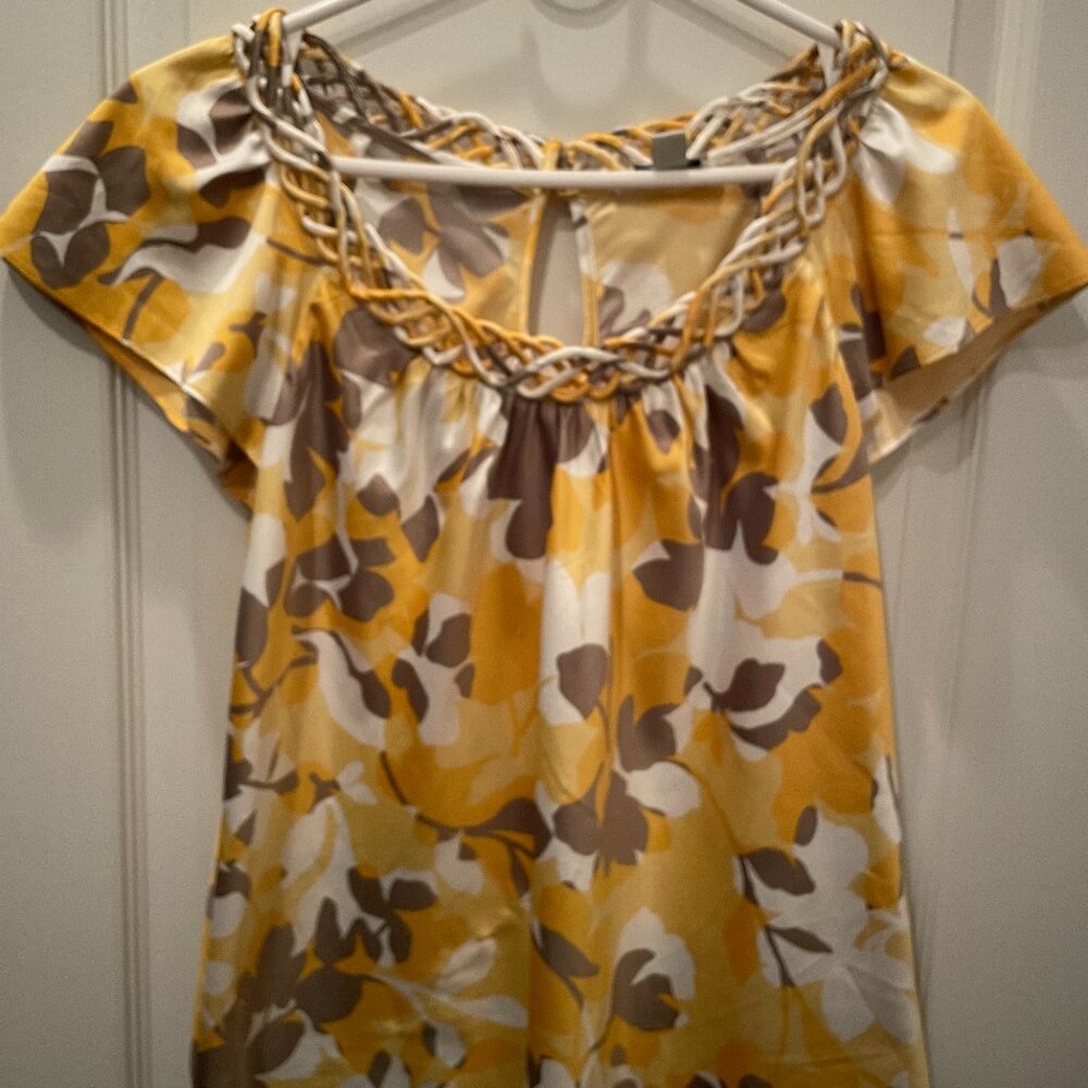 Banana Republic Short Sleeve Floral Women Blouse